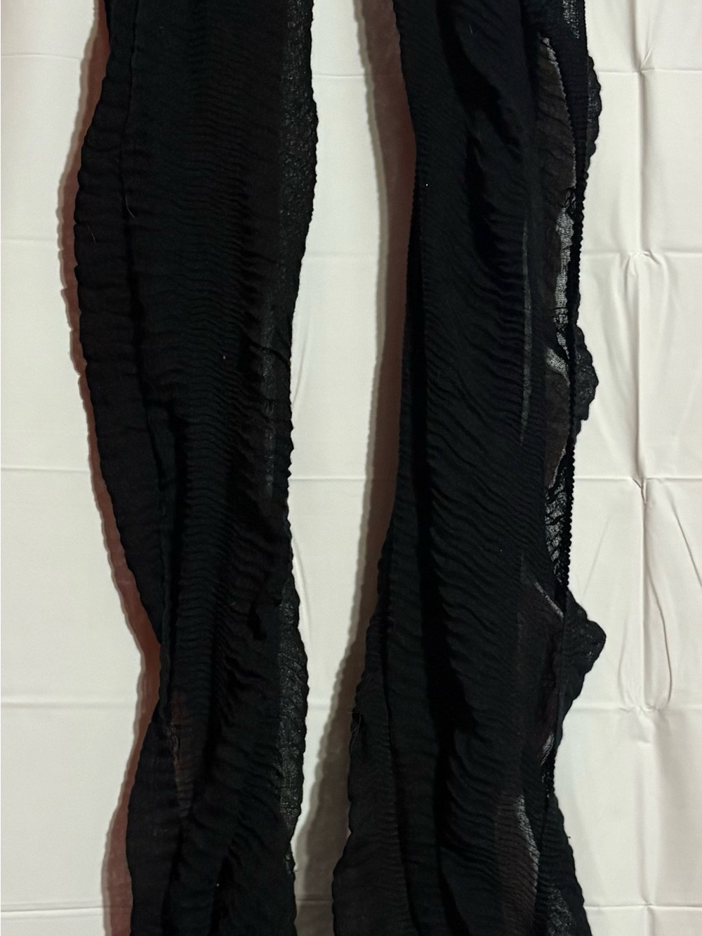 Cejon Black Lightweight Textured Scarf Wrap